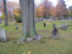 WItches' Circle with two black tombstones visible