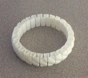 A braclet produced by the 3D printer