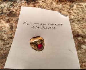 The mysterious note accompanying the ring 
