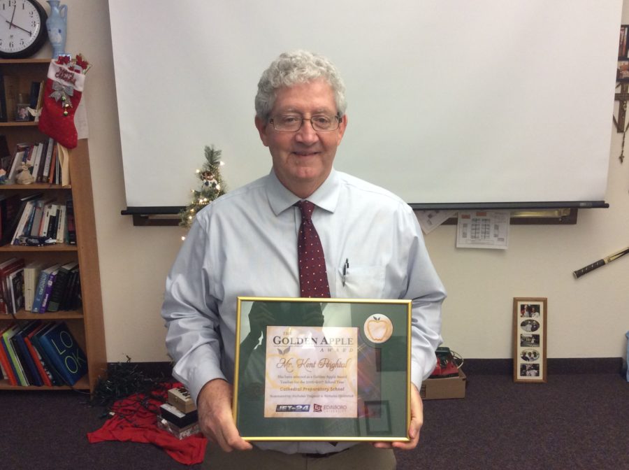 Mr. Peightal receives Golden Apple Award